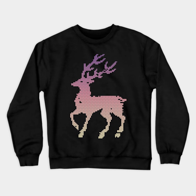 december deer ugly sweater Crewneck Sweatshirt by crackdesign